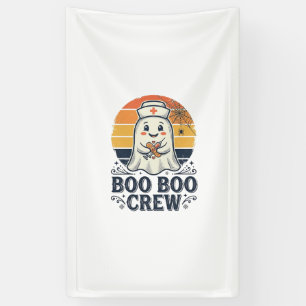 Boo Boo Crew Schattige Verpleegster Geest Hallowee Spandoek