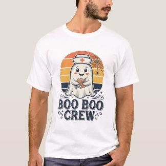 Boo Boo Crew Schattige Verpleegster Geest Hallowee T-shirt