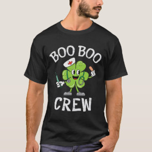 Boo Boo Crew St. Patrick's Day verpleegster scrubt T-shirt