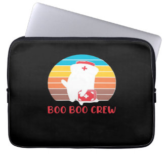 Boo Boo Crew Verpleegster Grappige Geest Halloween Laptop Sleeve