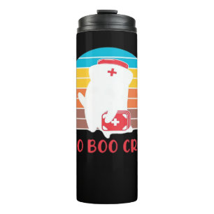 Boo Boo Crew Verpleegster Grappige Geest Halloween Thermosbeker