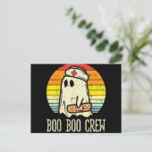 Boo Boo Crew Verpleegster Halloween Voor Verpleegs Feestdagenkaart (Staand voorkant)