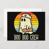 Boo Boo Crew Verpleegster Halloween Voor Verpleegs Feestdagenkaart (Voorkant / Achterkant)
