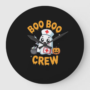 Boo Boo Crew Verpleegster Schattig Spook Halloween Grote Klok