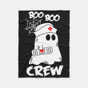 Boo Boo Crew Zurse Shirten Halloween Verpleegbare Fleece Deken
