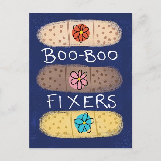 Boo-Boo Fixer Bandaids Briefkaart (Voorkant)