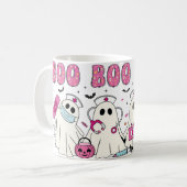 "Boo Boo Halloween Ghost Doctor & Nurse Coffee Mug (Devant gauche)