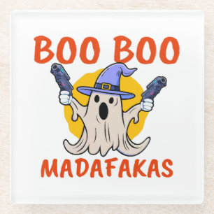 Boo Boo Madafakas Grappige Halloween Geest Glazen Onderzetter