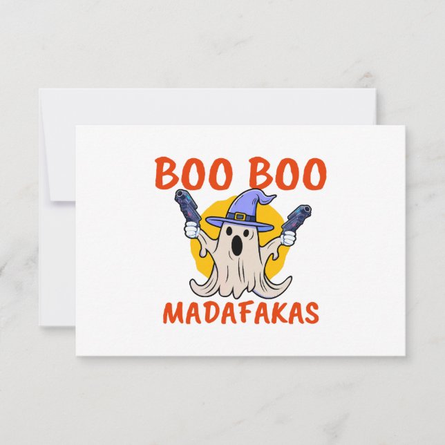 Boo Boo Madafakas Grappige Halloween Ghost (Voorkant)