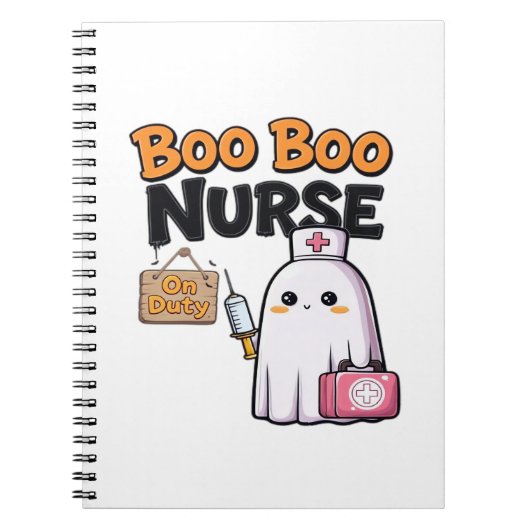 Boo Boo Nurse On Duty Classic T-shirt Notitieboek (Voorkant)