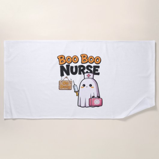 Boo Boo Nurse On Duty Classic T-shirt Strandlaken (Voorkant)