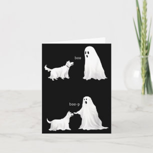 Boo Boo-P Honden Geest Halloween Kaart