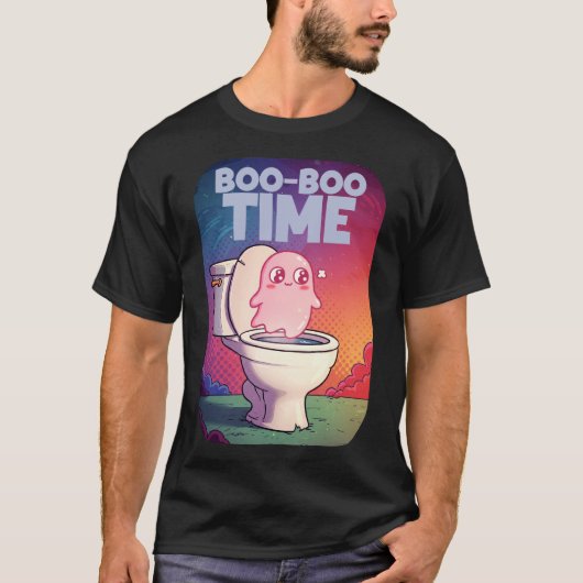 Boo-Boo Time - Grappig Ghost Toilet Ontwerp T-shirt (Voorkant)
