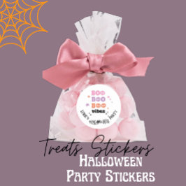 BOO BOO Vibes Halloween Custom Ronde Sticker