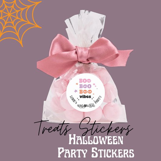 BOO BOO Vibes Halloween Custom Ronde Sticker