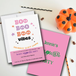 BOO BOO Vibes Halloween Party Kaart