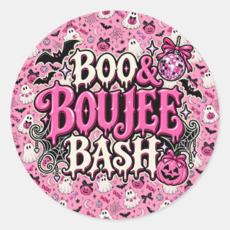 Boo & Boujee Feest Ronde Sticker
