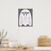 Boo ! Boys Halloween 1er Anniversaire Poster de ja (Cuisine)