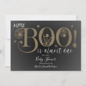 BOO Bruin Rustic Elegant Baby shower Kaart (Voorkant)