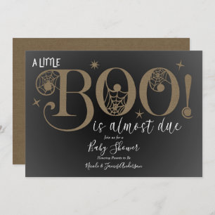 BOO Bruin Rustic Elegant Baby shower Kaart