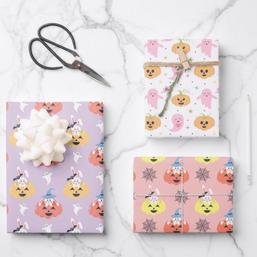 Boo Bunny Halloween Feuilles de papier d'enveloppe (Recto)