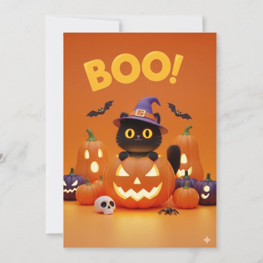 BOO ! Carte d'invitation Halloween (Devant)