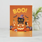 BOO ! Carte d'invitation Halloween (Debout devant)