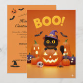 BOO ! Carte d'invitation Halloween (Devant / Derrière)