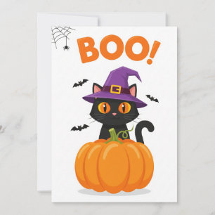 BOO ! Carte d'invitation Halloween