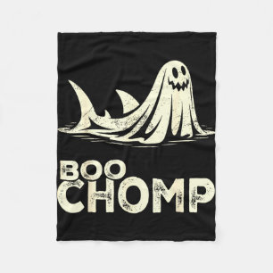 Boo chomp – grappige geest haai halloween retro fleece deken