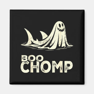 Boo chomp – grappige geest haai halloween retro  magneet