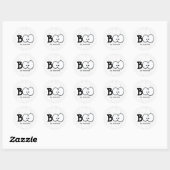 Boo Crazy Eyes Halloween Ronde Sticker (Vel)