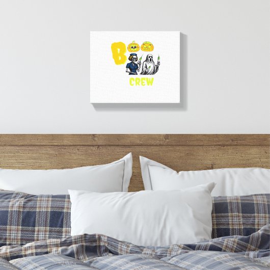 Boo Crew Classic T-shirt Canvas Afdruk (Insitu (Slaapkamer))