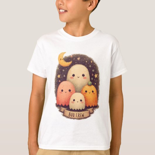 Boo Crew Cute Ghost Family Halloween T-Shirt (Devant)