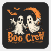 Boo Crew | ExDesigner | Halloween Vierkante Sticker (Voorkant)