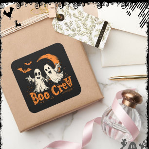 Boo Crew ExDesigner Halloween Vierkante Sticker