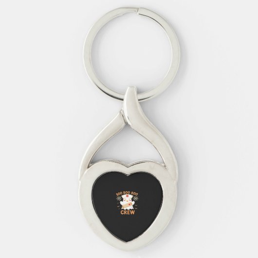 Boo Crew Funny Ghost Spooky Halloween Nurse T-Shir Sleutelhanger (Voorkant)