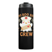 Boo Crew Funny Ghost Spooky Halloween Nurse T-Shir Thermosbeker (Voorkant)