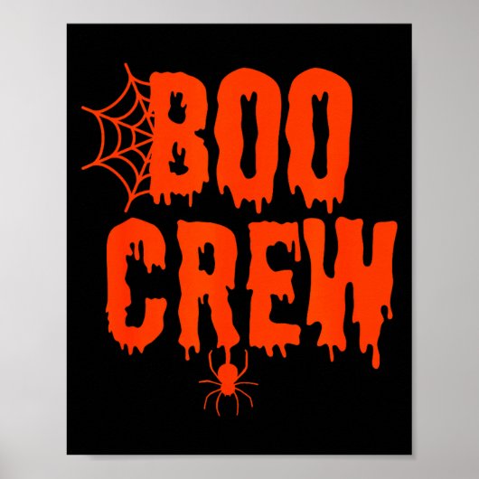 Boo Crew Funny Halloween Shirt For Group Costume F Poster (Voorkant)