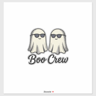 Boo Crew Geesten Vintage Halloween T-shirt Ontwerp Sticker