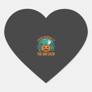 Boo Crew Halloween Geest Pompoen Ontwerp_1 Hart Sticker