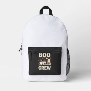 Boo Crew Halloween Geesten Vectorontwerp_1 Bedrukte Rugzak