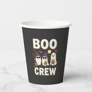 Boo Crew Halloween Geesten Vectorontwerp_1 Papieren Bekers