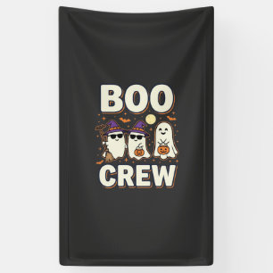 Boo Crew Halloween Geesten Vectorontwerp_1 Spandoek