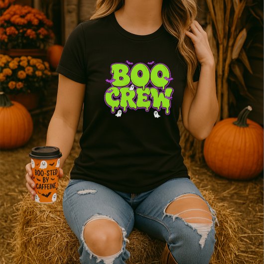 BOO CREW Halloween Slime Ghost Bat Halloween T-shirt