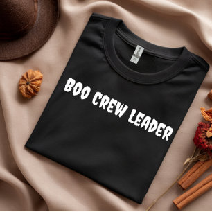 Boo Crew Leader witte typografie T-shirt