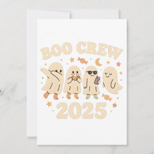 Boo Crew Lieve Geest Halloweenfeest 2026 Kaart