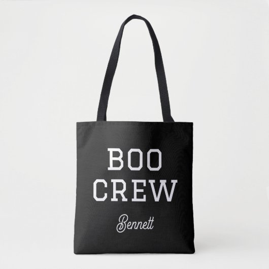 Boo Crew Monogrammed Halloween Draagtas (Voorkant)