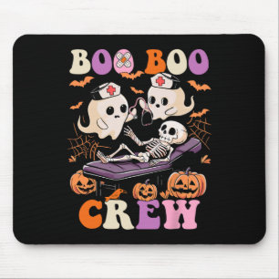 Boo Crew Nurse Halloween Ghost Skeleton Nurses Run Muismat