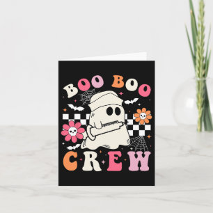 Boo Crew Nurse Halloween Outfits voor Vrouwen Mann Kaart